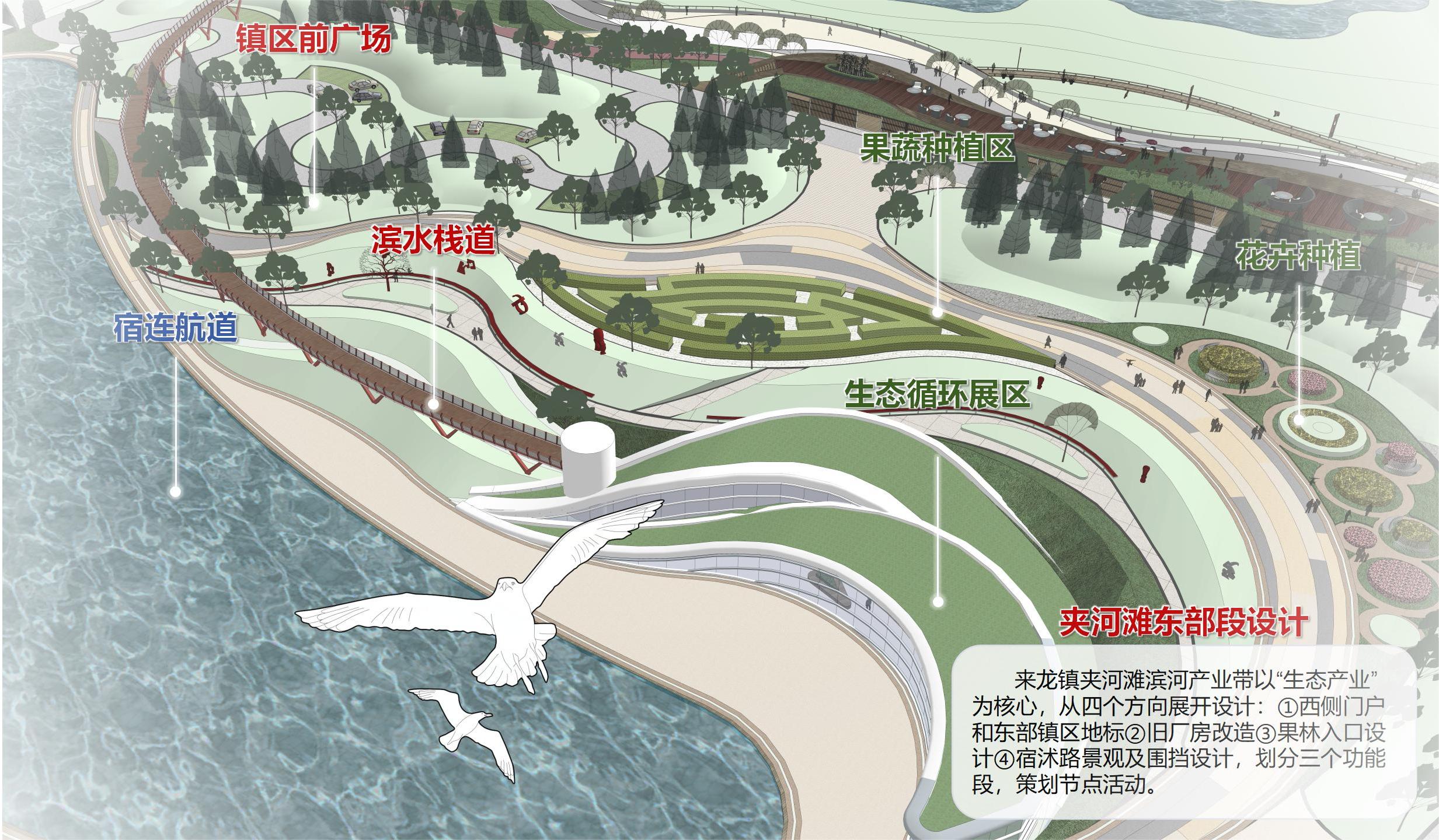 20240301-学思践悟启新程,挺膺担当绘青春——2024 年开云app官网下载安卓研究生寒假社会实践总结回顾-“初心服务团”联合建筑学院赴宿豫实践支队-来龙镇夹河滩滨水区景观设计图(部分).jpg